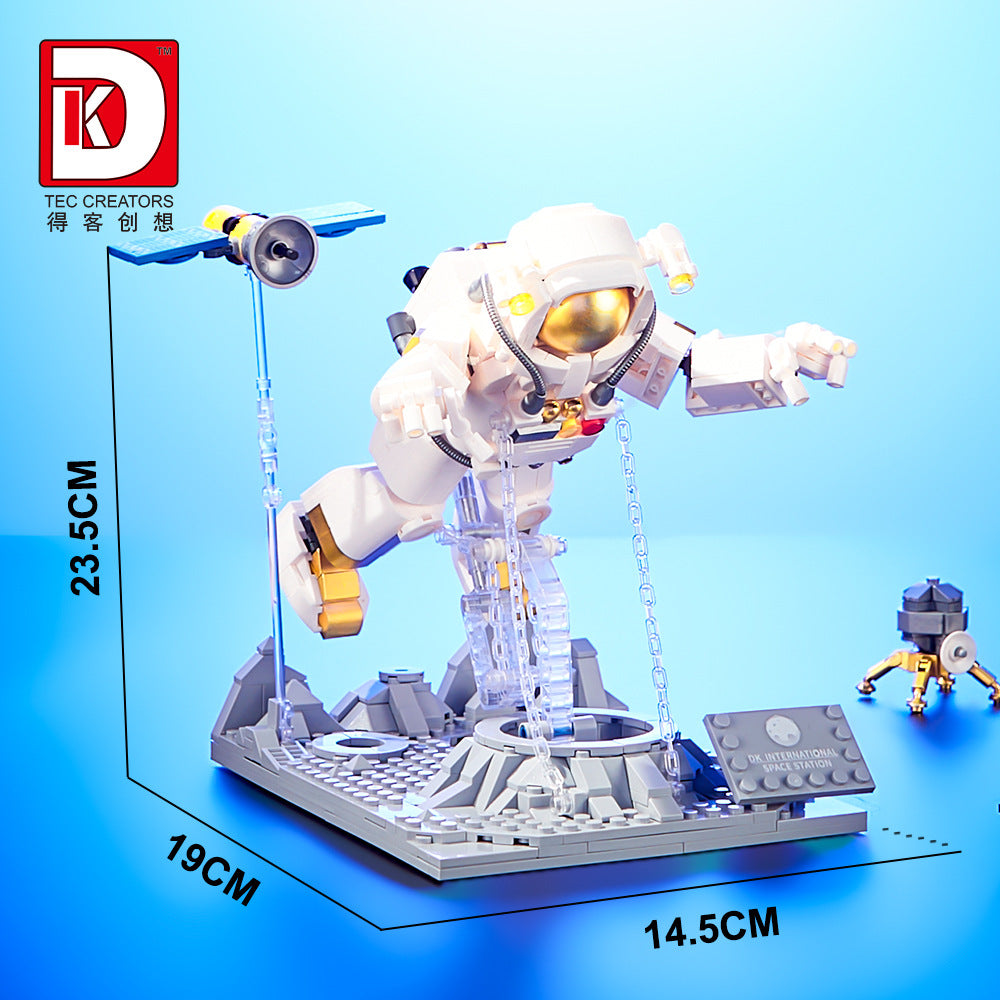 suspended astronaut fly to the moon - 875 pcs | dk 7009 - 4