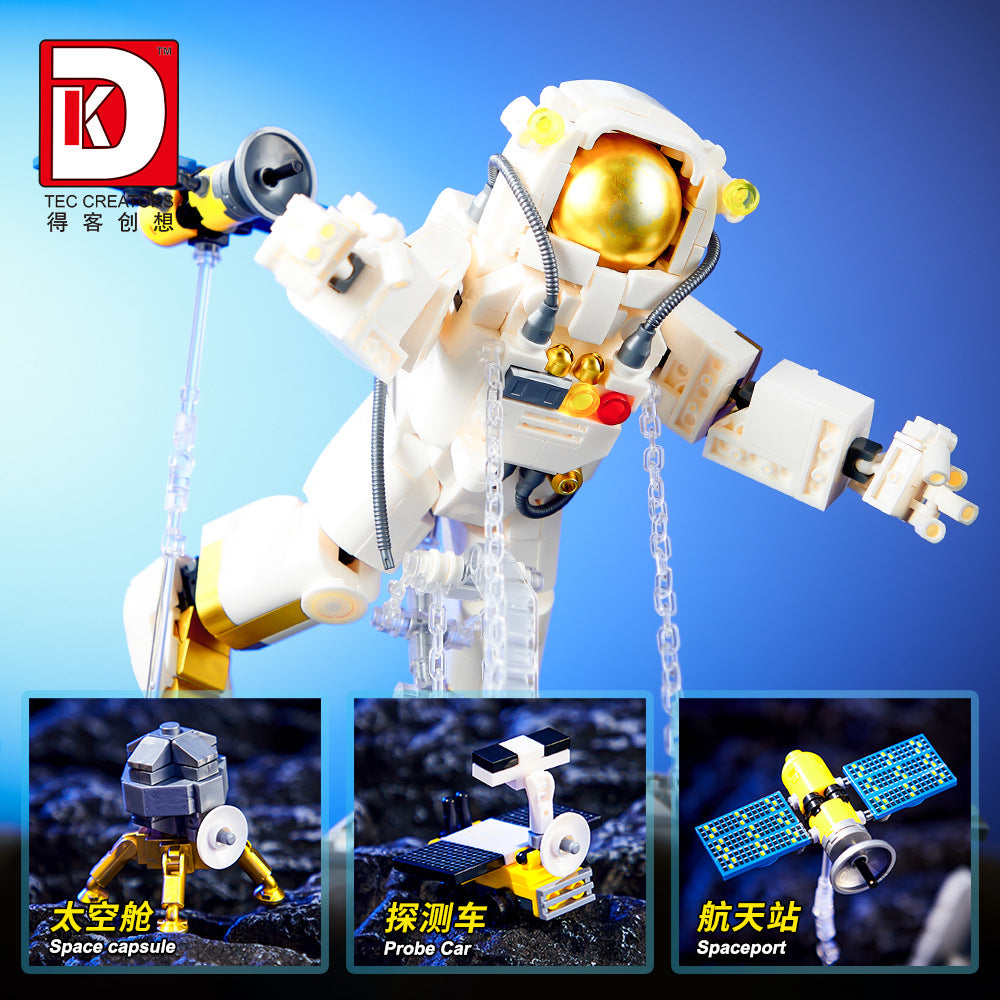 suspended astronaut fly to the moon - 875 pcs | dk 7009 - 6