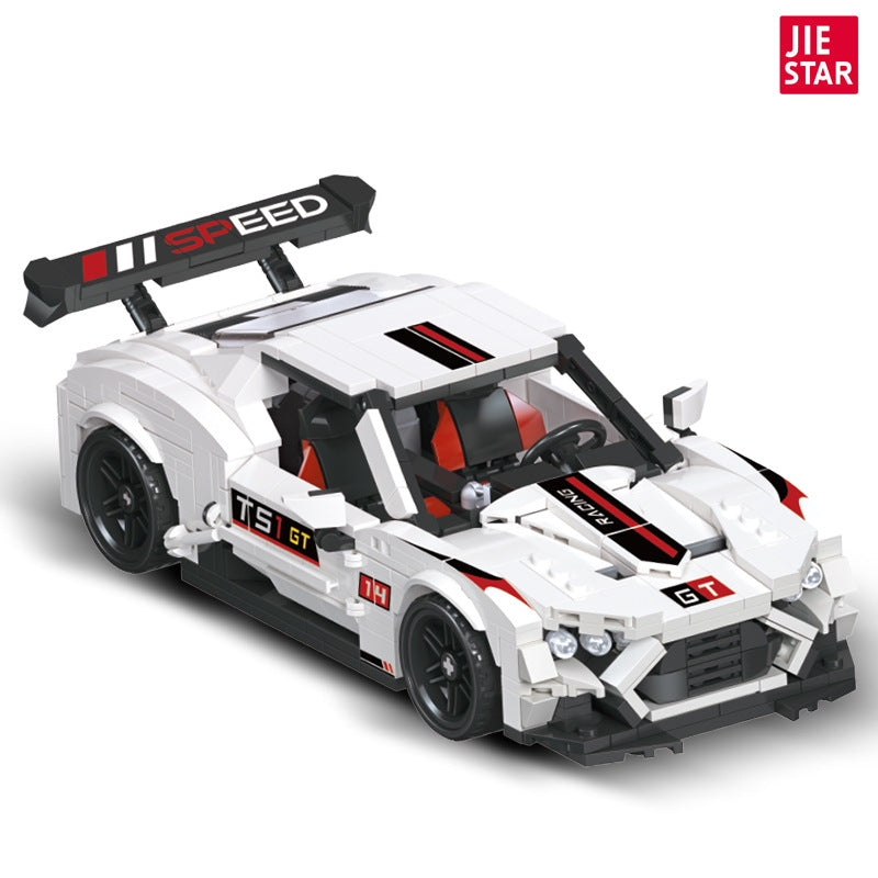 t51gt racing car building set - 585 pcs | jiestar 92014 - 4