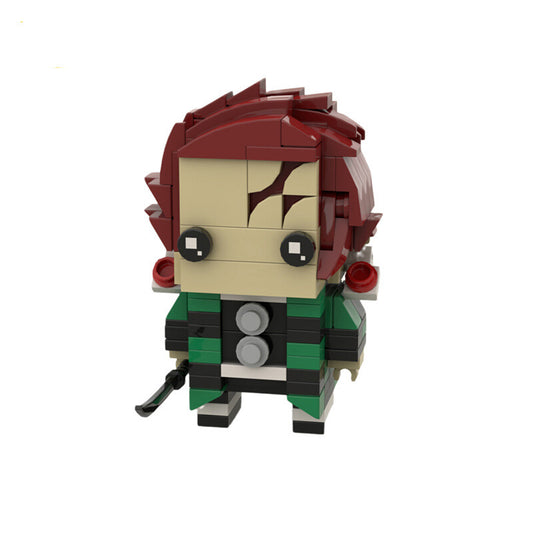 tanjiro brickheadz building set | demon slayer | moc-83344 - 1