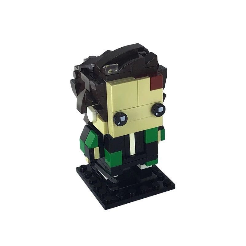 tanjiro kamado brickheadz building set | demon slayer | moc-54814 - 1