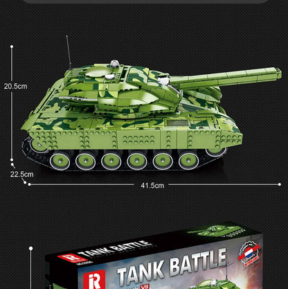 tank battle remote control assembly building blocks set - reobrix - 10