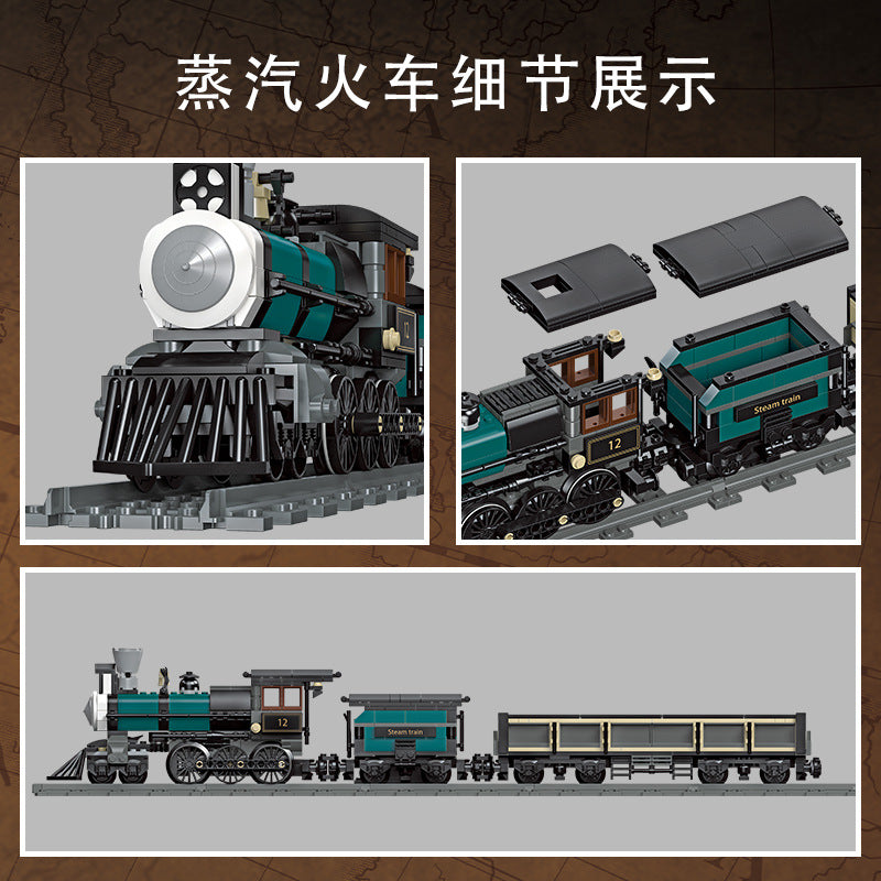 th10 steam train building set - 560 pcs | jiestar 59001 - 3