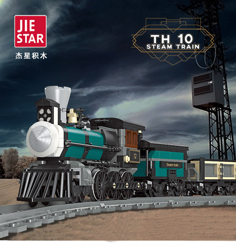 th10 steam train building set - 560 pcs | jiestar 59001 - 5