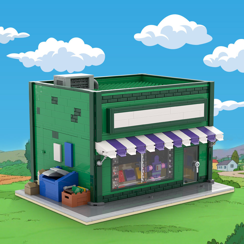 the android's dungeon & baseball card shop building set | the simpsons | moc-223229 - 1