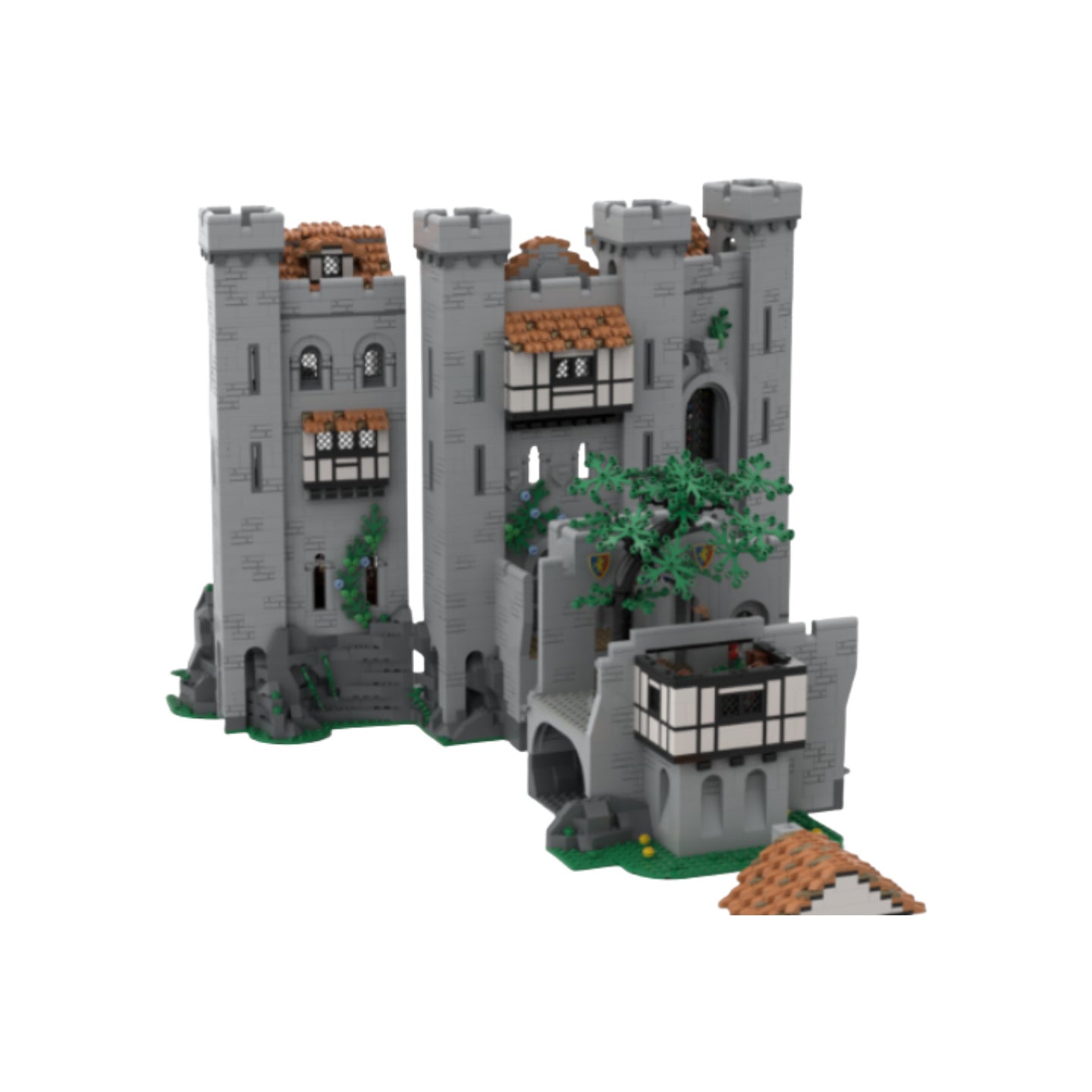 the court yard building set | lion knight castle expansion | moc-155424 - 2