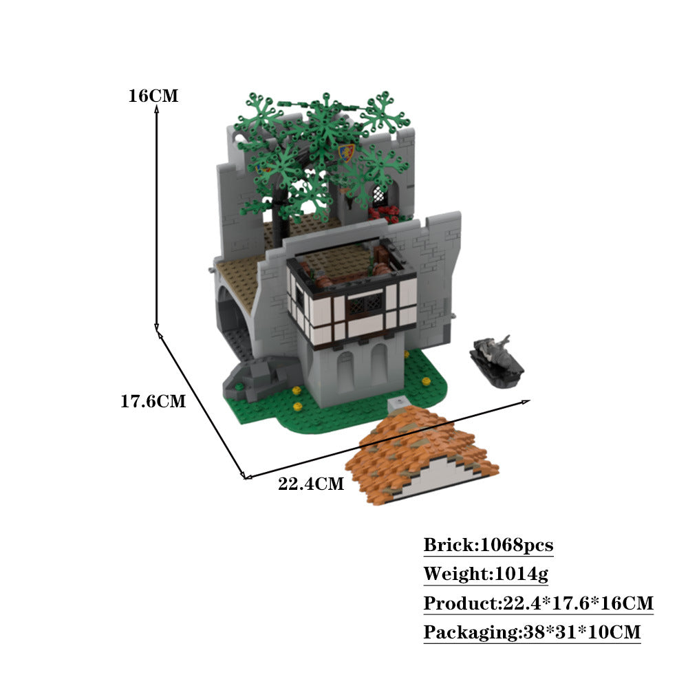the court yard building set | lion knight castle expansion | moc-155424 - 4