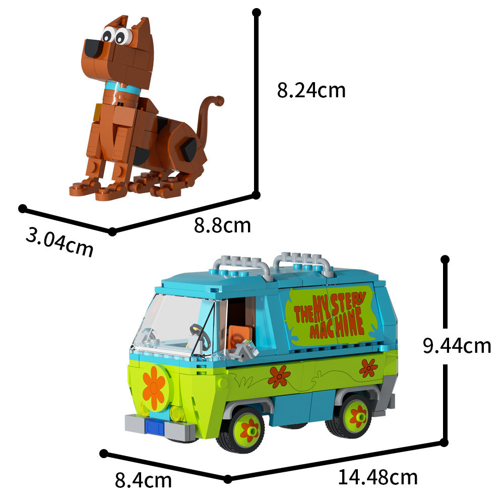 the mystery machine building set | scooby-doo | lego compatible - 4