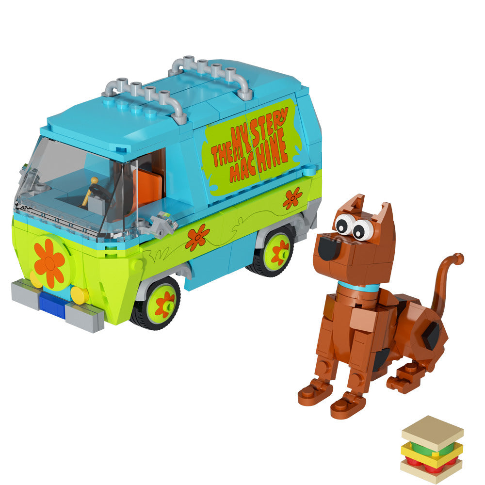 the mystery machine building set | scooby-doo | lego compatible - 5
