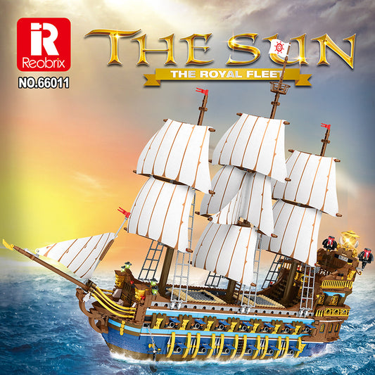 the royal fleet - the sun battleship building block set - reobrix 66011 - 1