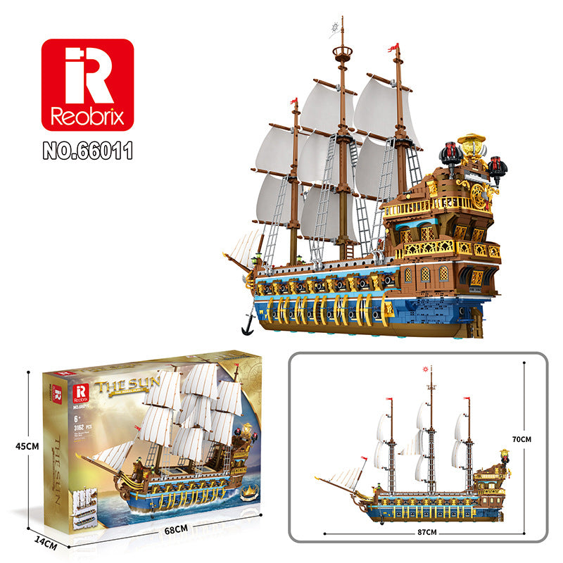 the royal fleet - the sun battleship building block set - reobrix 66011 - 6