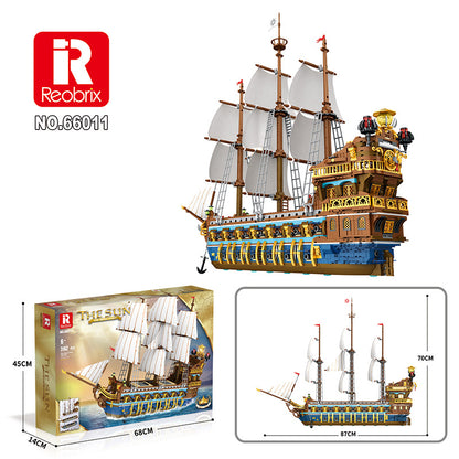 the royal fleet - the sun battleship building block set - reobrix 66011 - 6