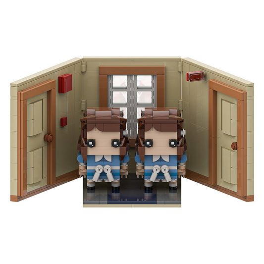 the shining twin brickheadz building set | lego compatible - 2