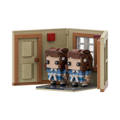 the shining twin brickheadz building set | lego compatible - 3