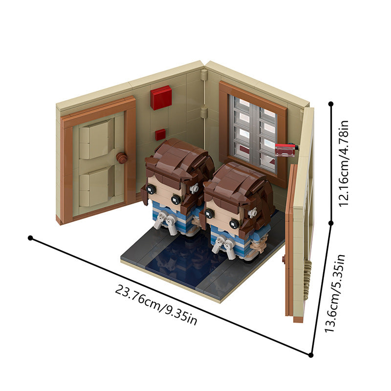 the shining twin brickheadz building set | lego compatible - 4