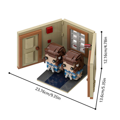 the shining twin brickheadz building set | lego compatible - 4