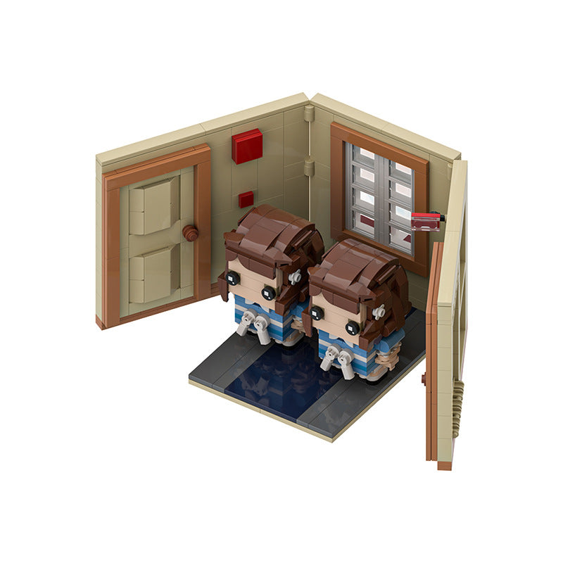 the shining twin brickheadz building set | lego compatible - 5