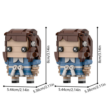 the shining twin brickheadz building set | lego compatible - 6