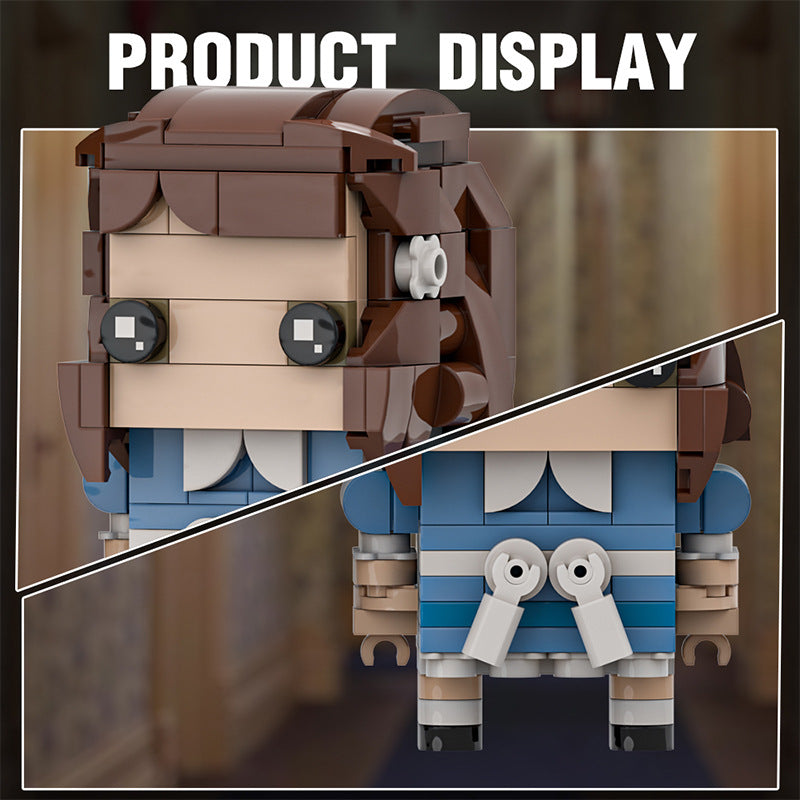 the shining twin brickheadz building set | lego compatible - 8