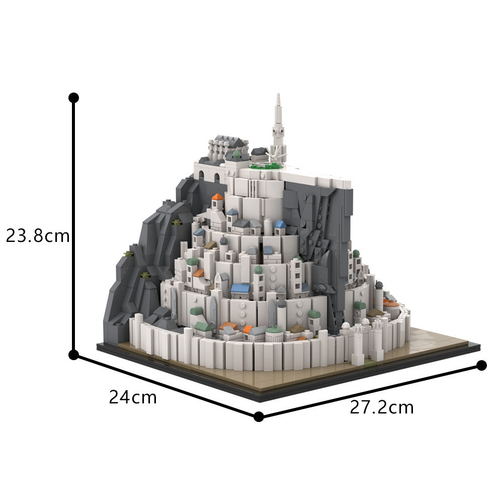 the white city minas tirith building set | lotr | lego compatible - 2