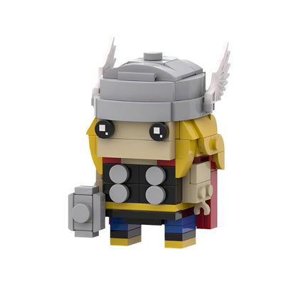thor brickheadz building set | lego-compatible moc | marvel diy toy - 1