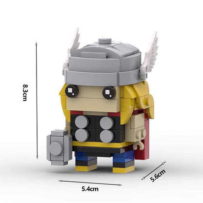 thor brickheadz building set | lego-compatible moc | marvel diy toy - 4
