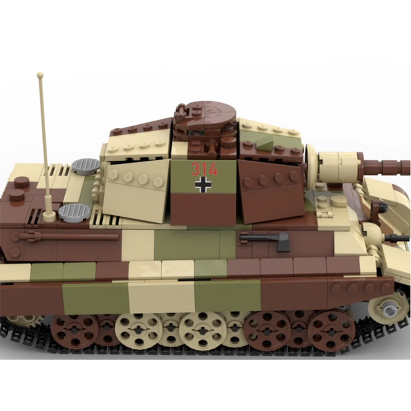 tiger ii ausf b heavy tank building set | moc-68284 - 3