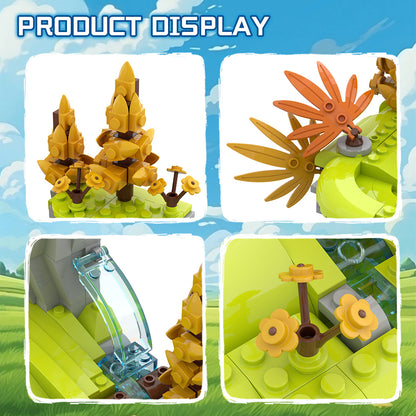 tigger grass slide building set | calvin and hobbes | lego compatible - 3