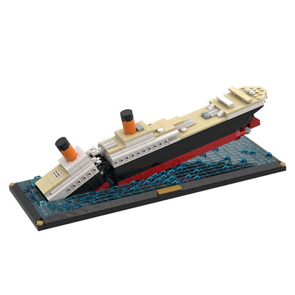 titanic sinking scene building sets | moc-51466 - 2