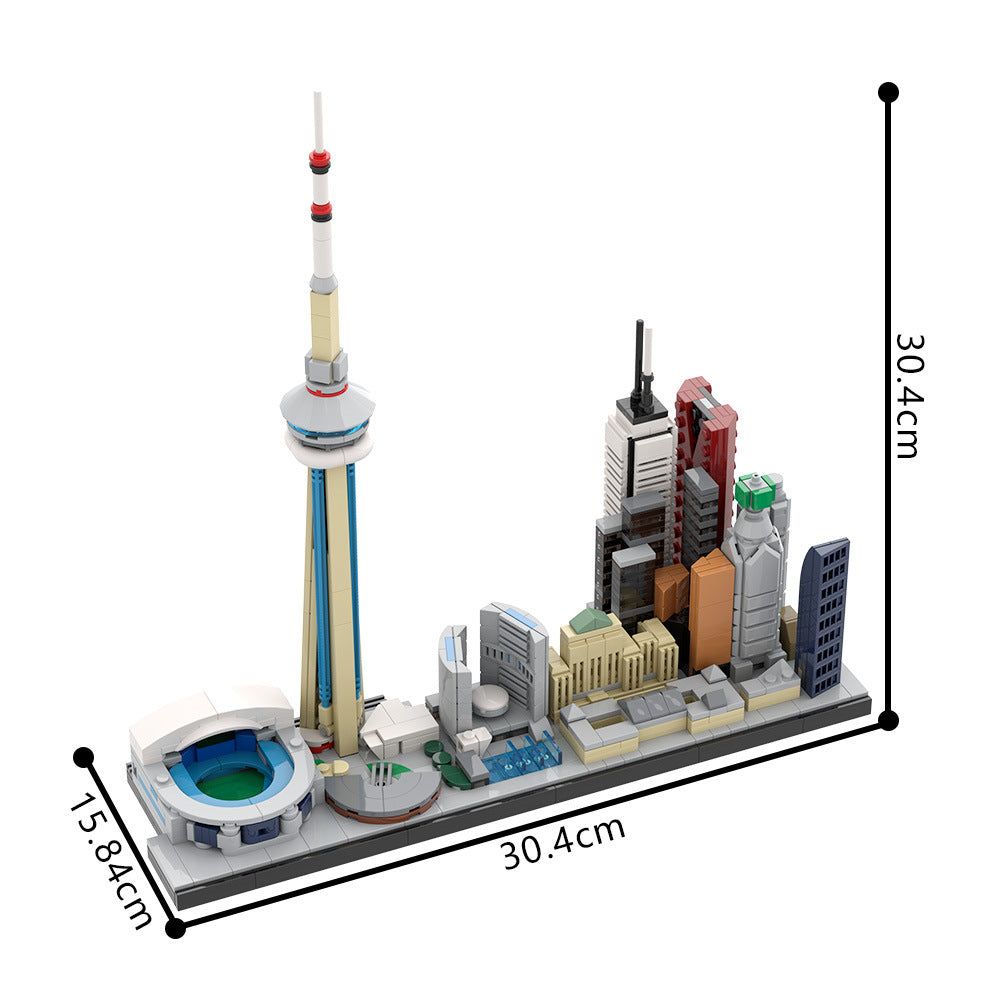 toronto city skyline building set | lego compatible - 1