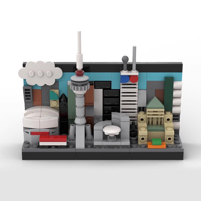 toronto skyline postcard building set | moc-96882 - 1
