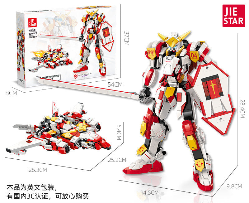 transforming mecha 2 in 1 building kit - 920 pcs | jiestar ff20011 - 5