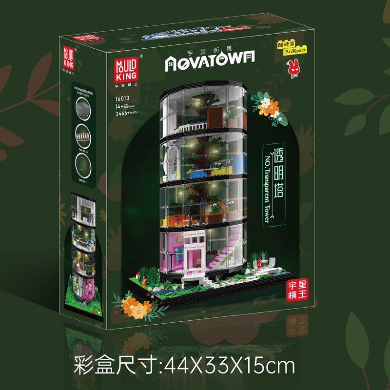 transparent tower building set - 3466 pcs | mouldking 16013 - 5