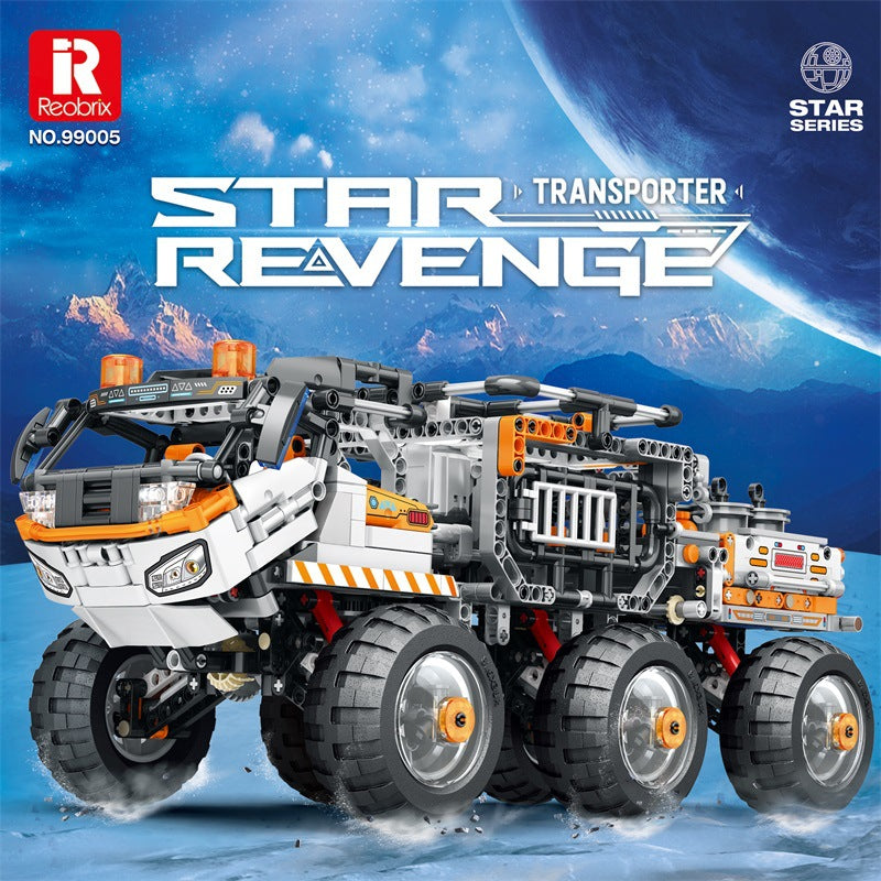 transporter space vehicle building block set - 1758 pcs reobrix 99005 - 1