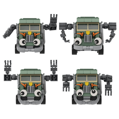 trash truck building set | lego compatible - 3