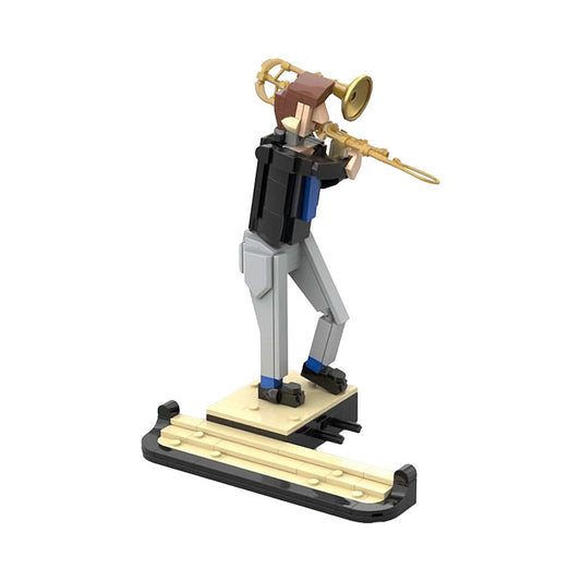 trombone player building set | jazz quartet addition | moc-162342 - 2