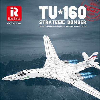 tu 160 strategic bomber building block set - reobrix 33036 - 1