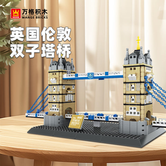 twin tower bridge london building blocks set - wange bricks 4219 - 1