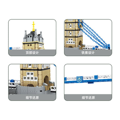 twin tower bridge london building blocks set - wange bricks 4219 - 3