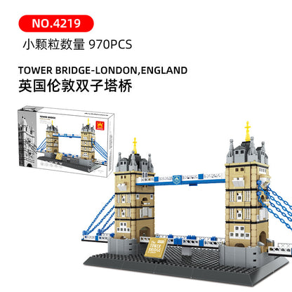 twin tower bridge london building blocks set - wange bricks 4219 - 4