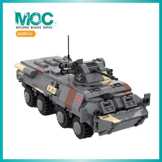 ukrainian btr-3 armored carrier building set | moc-161127 - 1