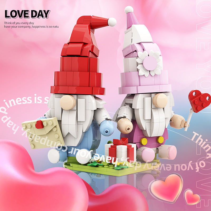 valentine's day faceless doll building set | lego compatible - 1