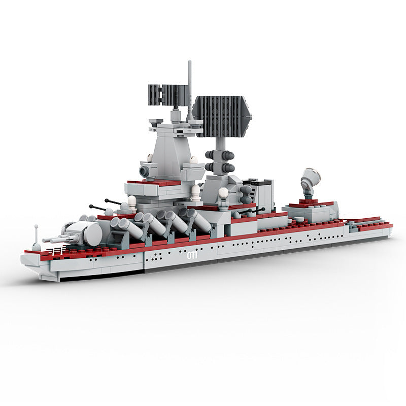 varyag aircraft carrier building blocks set - wange bricks 396 pcs - 3