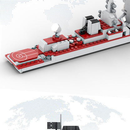 varyag aircraft carrier building blocks set - wange bricks 396 pcs - 6