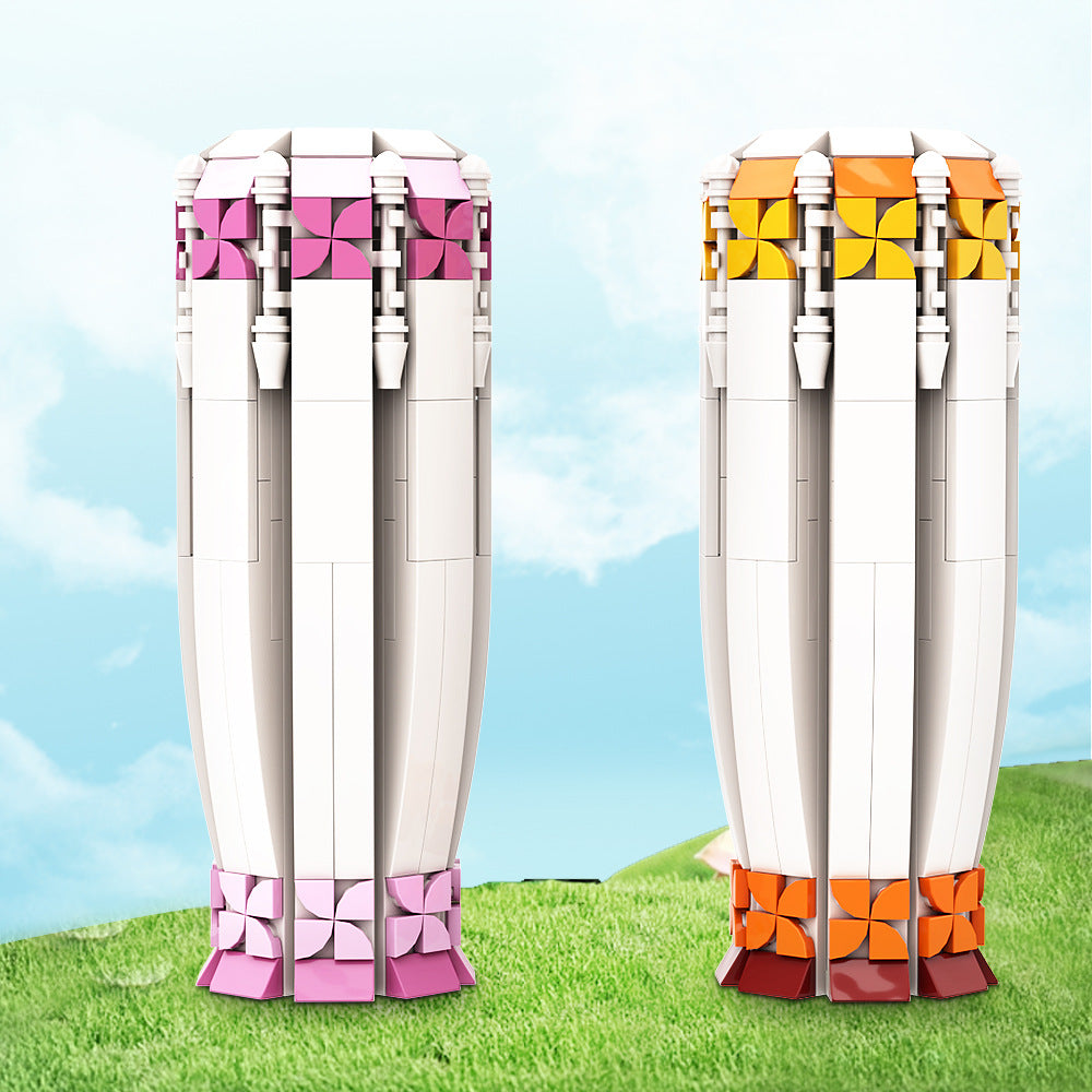 vase for sunflowers building set | lego compatible - 1