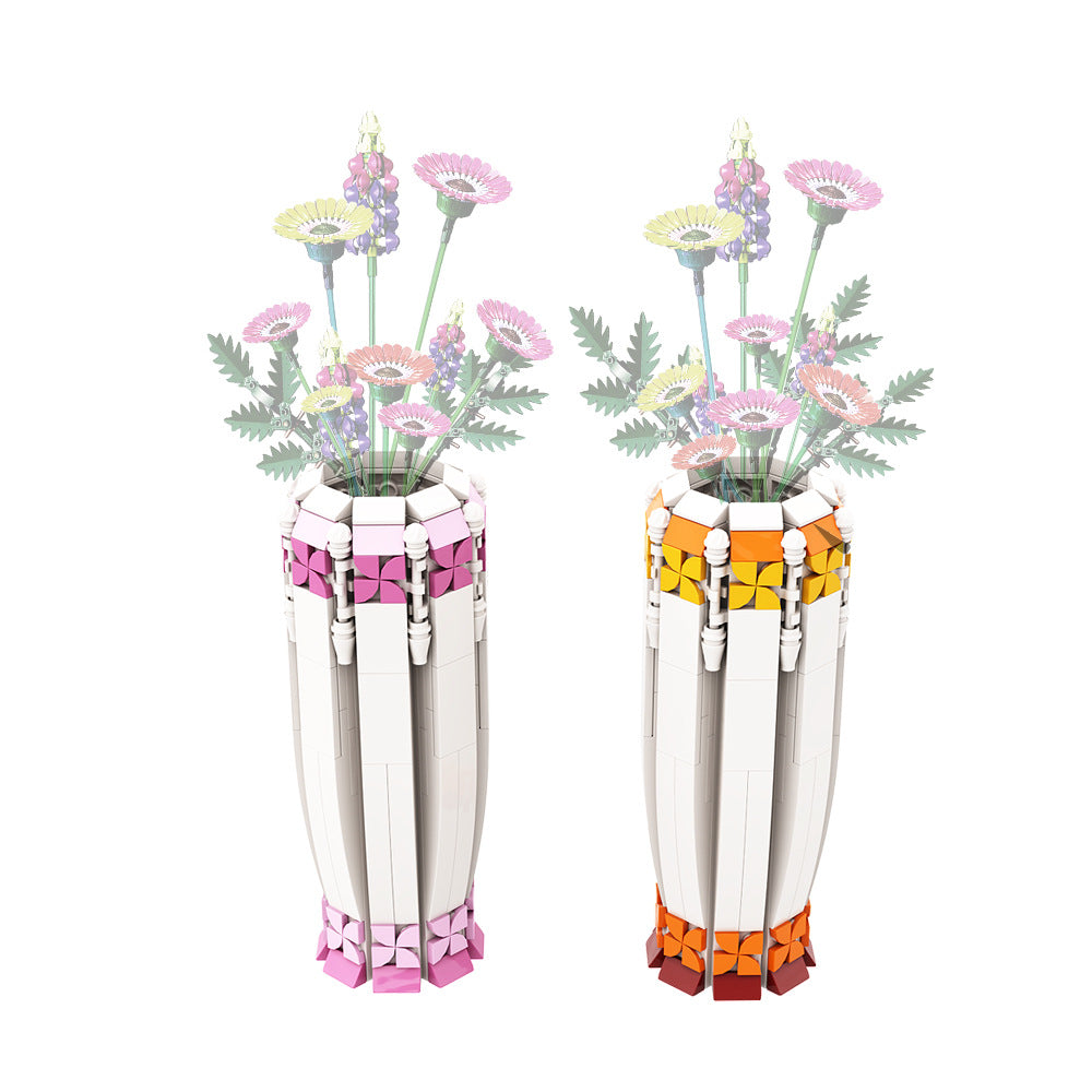 vase for sunflowers building set | lego compatible - 2