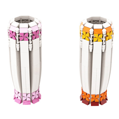 vase for sunflowers building set | lego compatible - 3