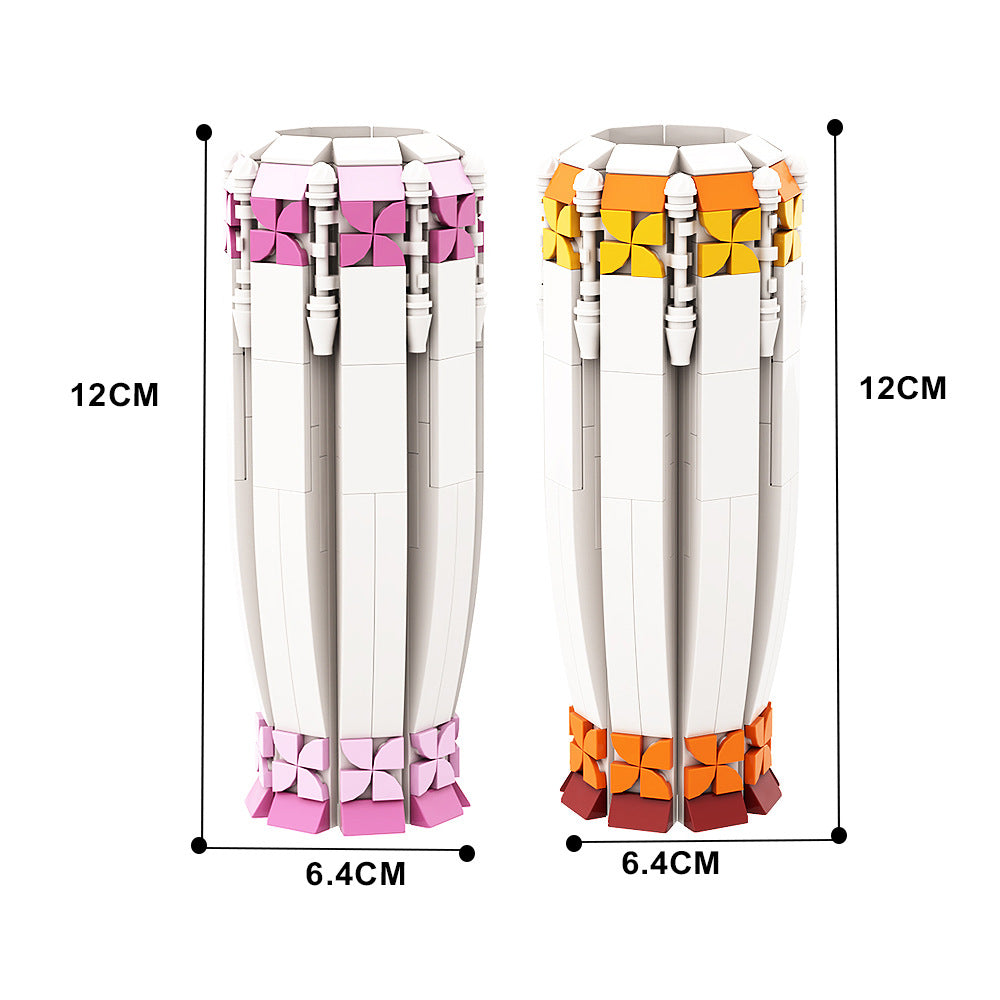 vase for sunflowers building set | lego compatible - 4