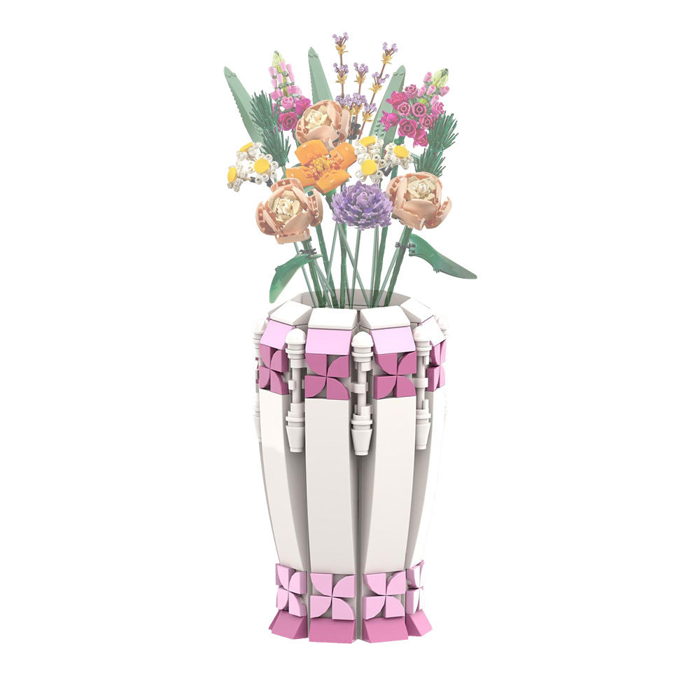 vase for sunflowers/roses/tulips building set | lego compatible - 5