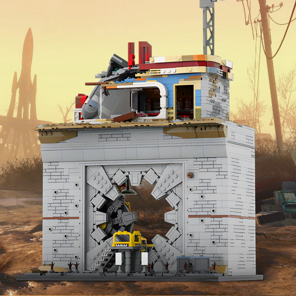 vault-tec vault door building set | fallout diorama | moc-201437 - 1